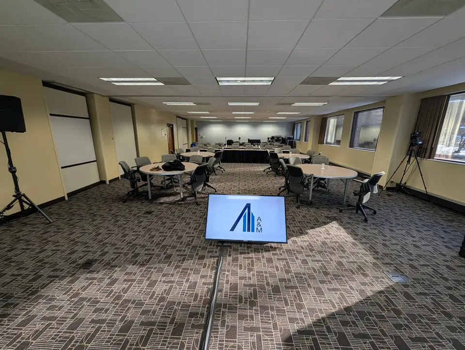 Wide view of the A&M training room